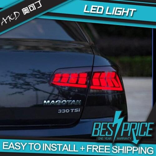 AKD Car Styling for VW Passat B8 Tail Lights 2016-2019 Passat LED Tail Lamp LED DRL Dynami Signal Brake Reverse auto Accessories