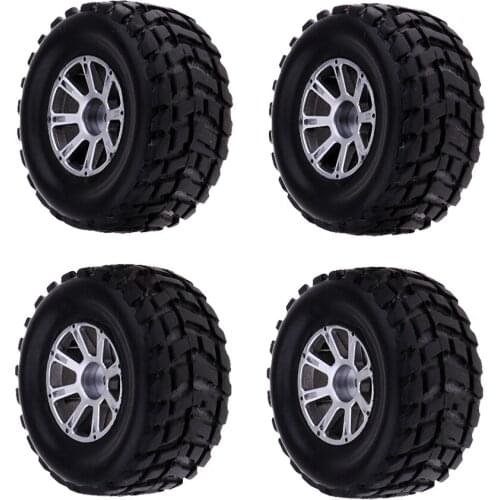 4Pcs 1/18 Scale RC Buggy Accessory Tire Tyre Wheel Rim 4Pcs for WLtoys A949 A959 A969 A979 K929 Replacement Parts