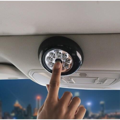 Car Ceiling Light Automobile Reading Multi-purpose Light Night Lamp LED Car Interior Lights for Home Car without Battery (Black)