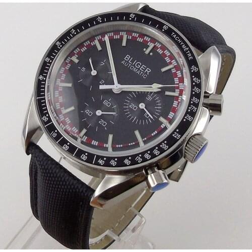 BLIGER Men's Watch With Leather Strap