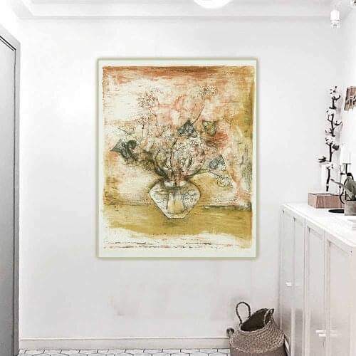Citon Zao Wou-Ki《Untitled (Vase with Flowers》Canvas Oil Painting Abstract Artwork Picture Backdrop Wall Decor Home Decoration