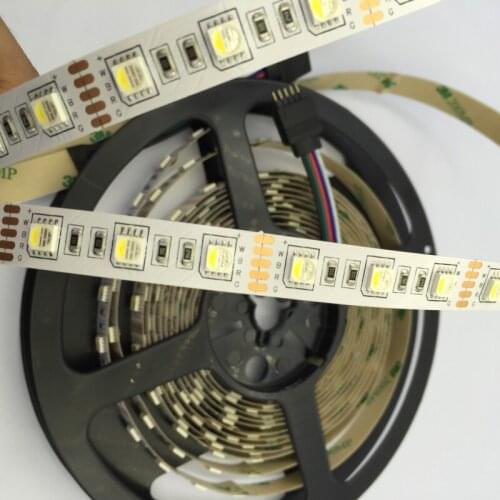 5M SMD 5050 RGBW 12V flexible led Strip light RGB+White / warm white,4 color in 1 led chip RGBW LED strip light high lumen strip