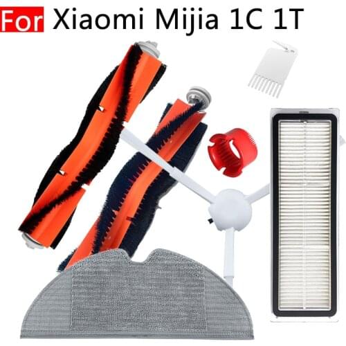 For Xiaomi Mijia Mi 1C 1T Home Accessories Parts Hepa Filter Mop Rag Main Side Brush Kit Sweeper Robot Vacuum Cleaner Xiomi