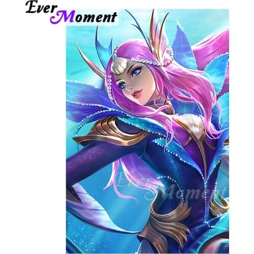 Ever Moment Diamond Painting Woman Elf Fairy Mosaic Decoration For Home Full Square Drill Diamond Embroidery Handmade ASF1716