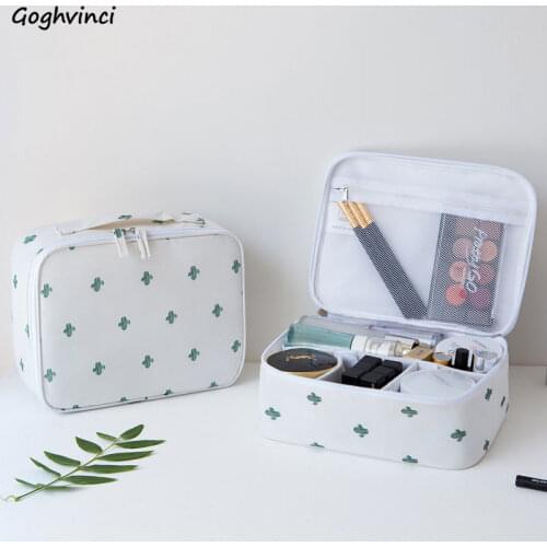 Cosmetic Bags Floral Print Oxford Make Up Large Capacity Multi-store Unisex Multi-Function Storage Waterproof Travel Cases Ins
