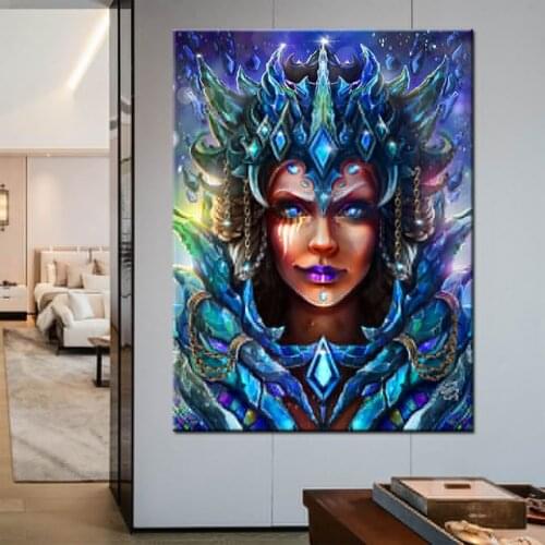 Beautiful queen diy 5d diamond Moasic Lady diamond painting full Round square rhinestone cross stitch embroidery Woman puzzle