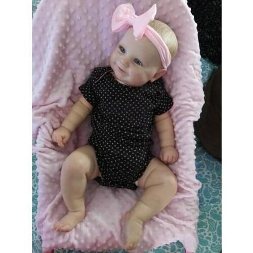 Bebes doll with 50/60CM Two Options Reborn Baby Doll Toddler Real Soft Touch with Hand-Drawing Hair High Quality Handmade Doll