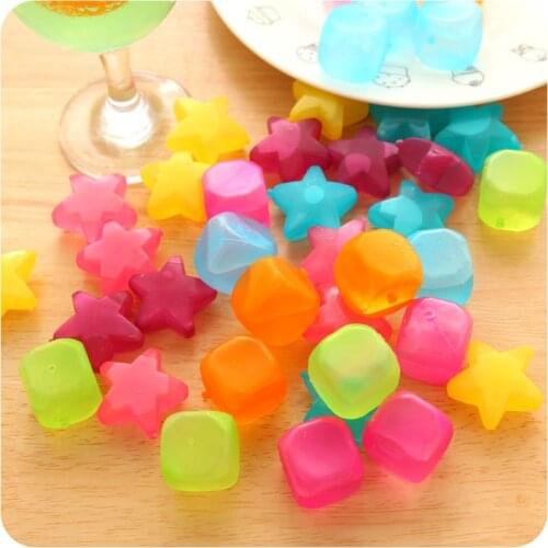 Cheap 6pcs/ lo Reusable Ice Pellets Picnic Food Preservation Cooling Summer Party Ice Cubes Ice Hockey Mold Cold Drinking Tool