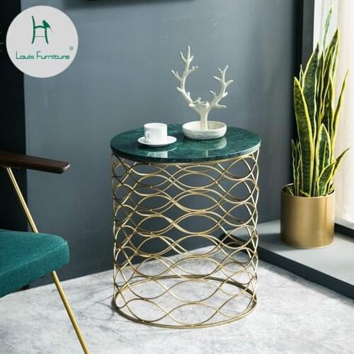 Louis Fashion Coffee Tables Nordic Marble Sofa Living Room Corner Several Balcony Creative Light and Luxurious