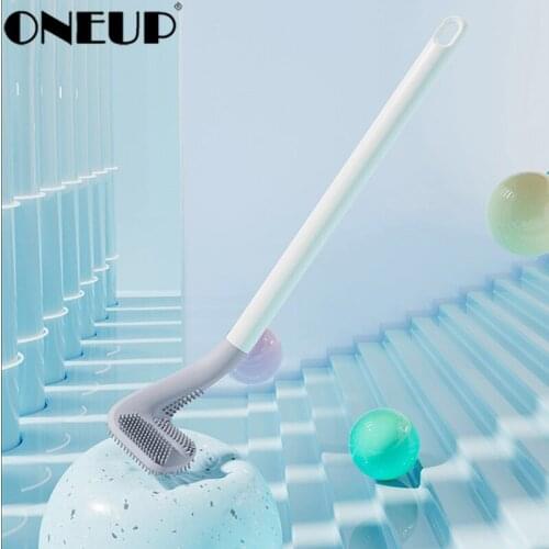 ONEUP Golf Silicone Toilet Brush Wall-Mounted Long-Handled Brush To Clean No Dead Ends Bathroom Accessories Cleaning Tool