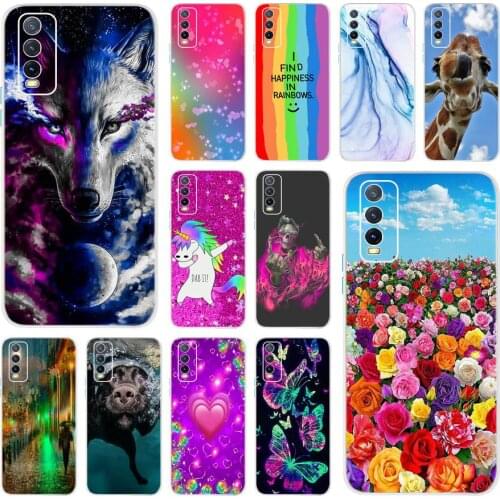 Simple Silicone Case For Vivo Y20 Y20i Mobile Covers Soft TPU Phone Case for Vivo Y20 2020 Coque Fundas For Vivo Y20i Y 20 Cover