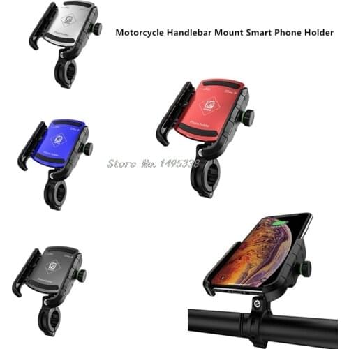 Adjustable Cell Phone Holder Motorcycle Rear View Mirror Handlebar Mount Holder Stand Support For Smart Mobile Phone Moto
