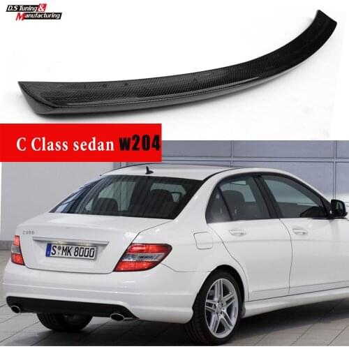 3*3 3K Twill Carbon Fiber Spoiler Wing for 2007 - 2014 C Class 4-Door Sedan W204 Fitment Guaranteed