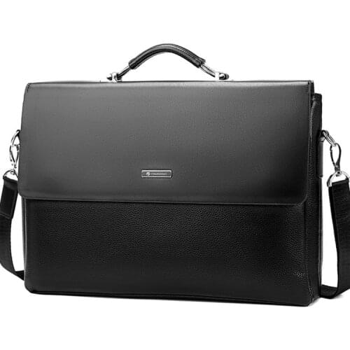 Mens shoulder bags Business pu Leather Laptop Handbag Tote Casual Man Bag For male Shoulder Bag Male Office Messenger Bag