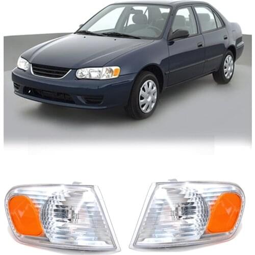 1 Pair Turn Signal Corner Marker Lights 81510-02070 81520-02070 for 2001-2002 TOYOTA Corolla