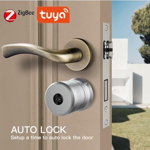 Airbnk M521Tuya Zigbee Smart Door Lock Stronger Motor Fingerprint Door Lock For Door 50-100mm Thickess Remote Control Lock
