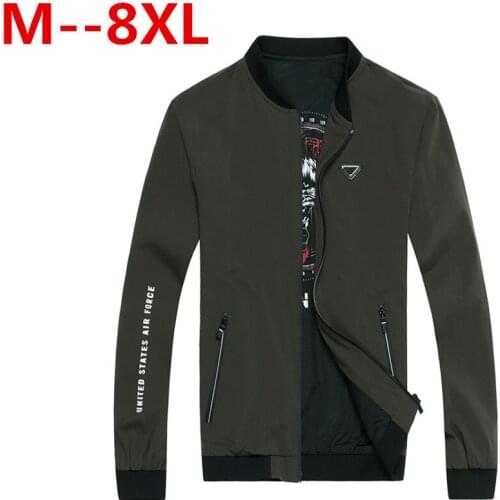 Plus size 10XL 9XL 8XL 6XL 5XL 4XL mens windbreaker Bomber polo jacket new overcoat casual outwear mens Jackets and coats