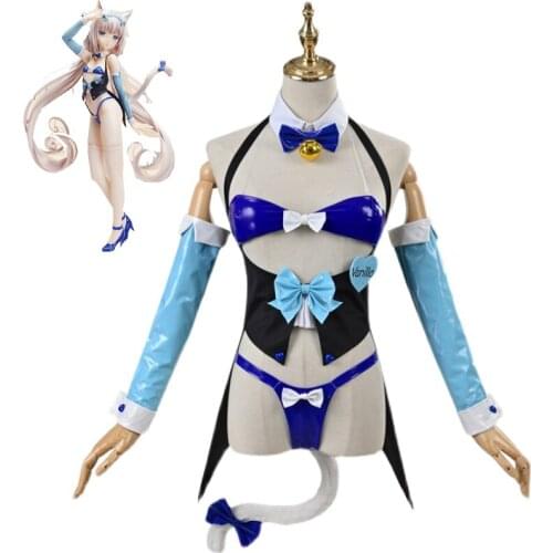 Game NEKOPARA Vanilla Cosplay Costume Women Cute Bunny Girl Outfits Halloween Carnival Uniforms Sexy Lingeries Custom Made