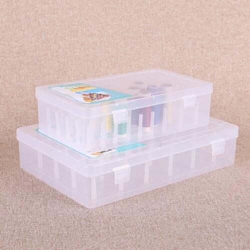 1 Pcs Plastic Bobbin Box Sewing Bobbins Threads Storage Sorting Case Organizer Jewelry Box Compartment