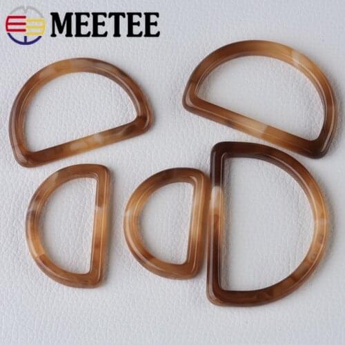 10pcs Meetee 30-50mm Resin D Ring Buckles Belt Webbing Decoration Buckle Women Scarf Coat Button DIY Garment Sewing Accessories