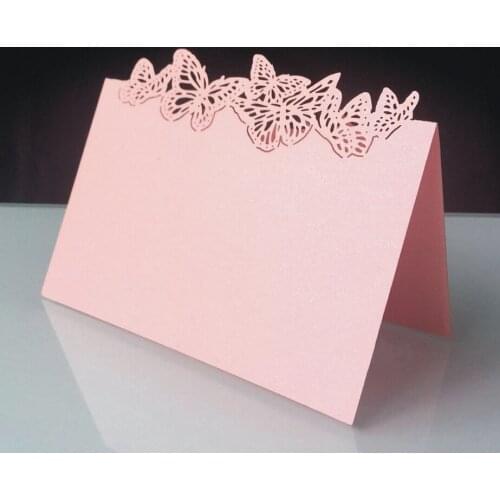 200PCS Laser cut butterfly guest name card, place card, wedding party engagement table seating cards, banquet decoration