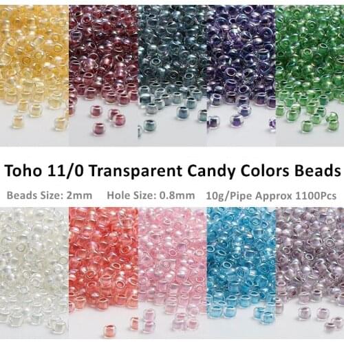 43 Colors 11/0 TOHO Glass Beads 2mm Uniform Transparent Japan Spacer Seed Beads For DIY Jewelry Making Hande Made Decoration