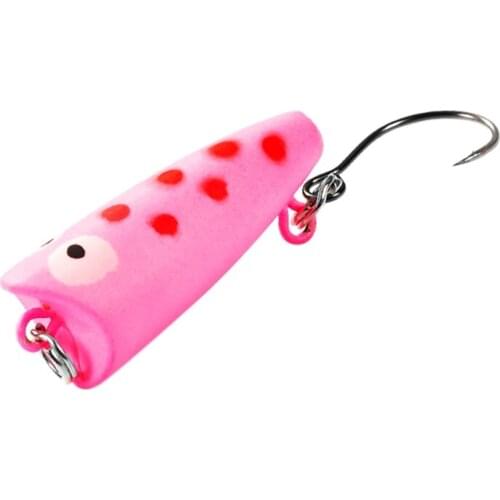 A5KC Mini Popper Fishing Lure Artificial Wobbler Hard Bait Plastic Swimbait Crankbait