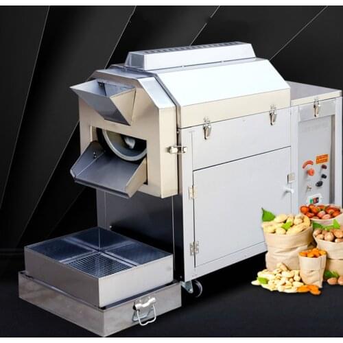 Electric Gas heating automatic peanut roaster almond roasting machine grain roaster