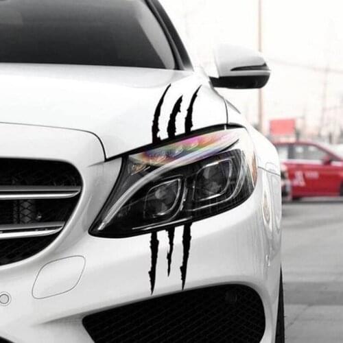 Car Sticker Reflective Monster Claw Scratch Stripe Marker Headlight Scratch Light Eyebrow Sticker Personality Sticker Decal