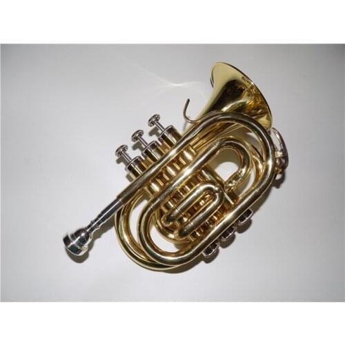 Bb Pocket trumpets Bell 104mm with ABS case and mouthpiece Musical instruments professional