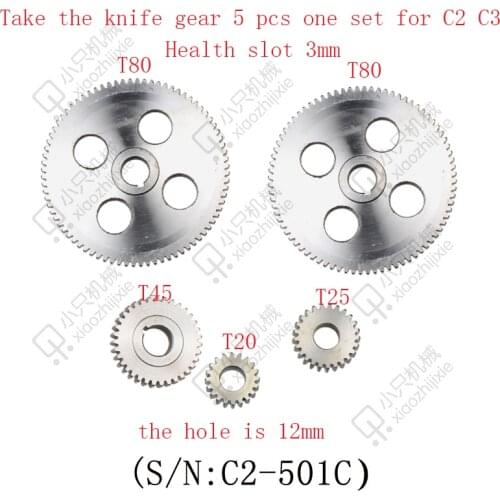 Free shipping 5 pcs mini lathe gears , Cutting Machine gears , Miniature lathe gear parts C2 C3 walking tool gear