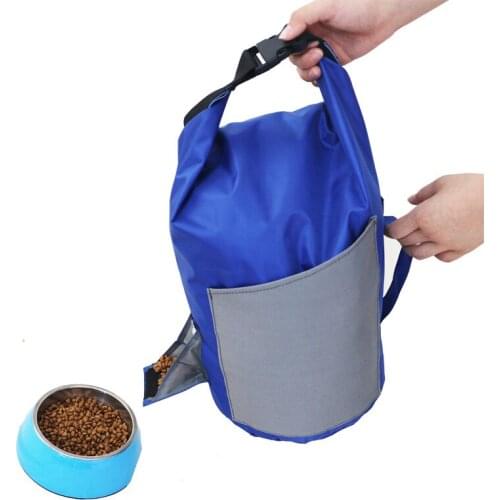 Pet Feeder Dog Water Bottle Bowl Multifunction Outdoor Collapsible Big Dogs Cat Tote Bag Creative Travel Food Snack Food Bag