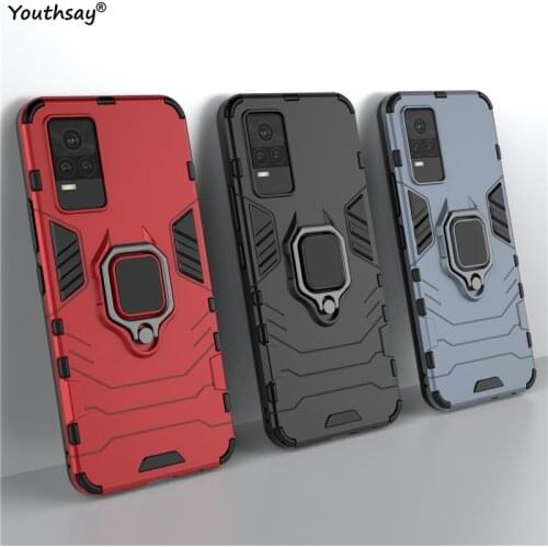 For Vivo Y73 Case For Vivo Y73 Cover Protective Funda Rubber Hard Bumper Finger Ring Stand Cover For Vivo Y73 Y73S Case