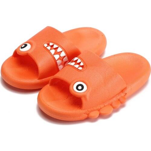 Childrens slippers summer boys and girls sandals and slippers small boys and girls cartoon dinosaur student slippers 24-35 size