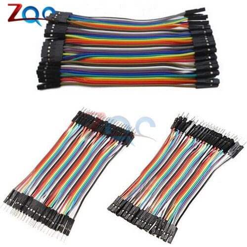 Dupont line 120pcs 40P 10cm Male to male, Female to male, and Female to female Dupont Cable Connector Breadboard Jumper Wires
