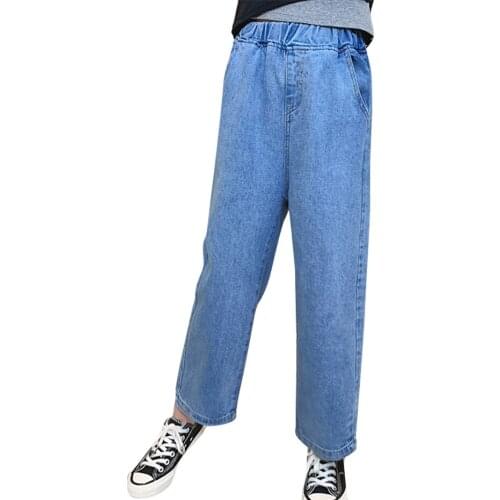 Big Girls Jeans Solid Color Jeans Kids Girl Spring Autumn Kid Jeans Casual Style Childrens Clothing 6 8 10 12 14