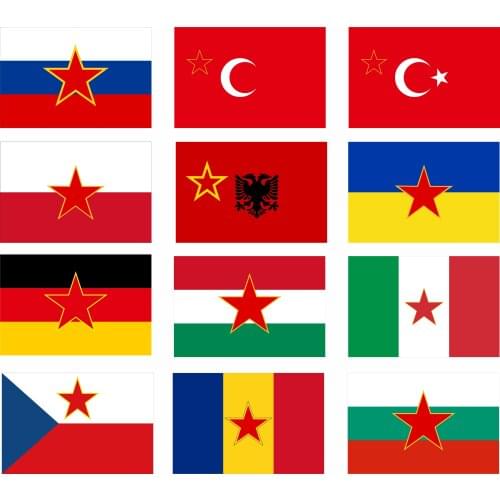 SFR Yugoslav Albanian Minority flag 3x5ft 90x150cm and Socialist Republic of Slovenia