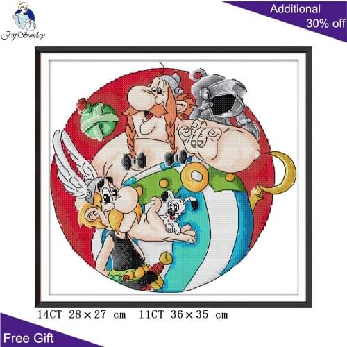 Joy Sunday Cartoon Character Home Decor Cross Stitch KB041 14CT 11CT Counted Stamped Animal Cross Stitch kit