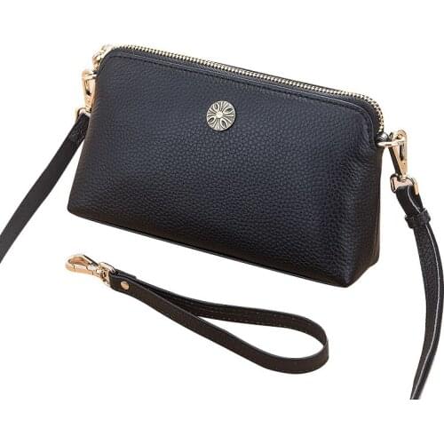 Leather One-shoulder Stiletto Womens Bag 2021 New Fashion Middle-aged Mother Slant Bag Female Head Layer Cowhide Womens Bag