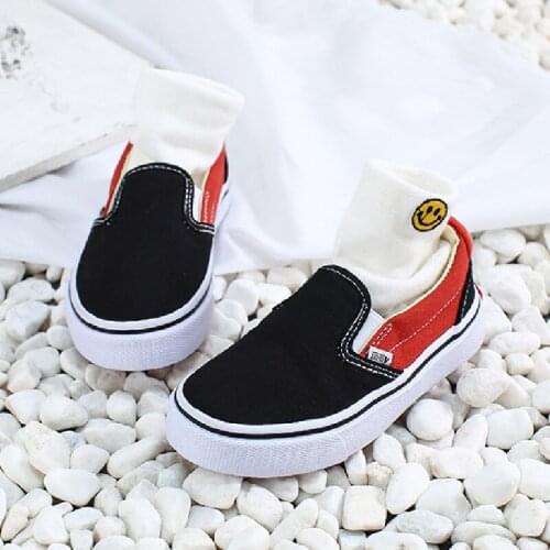 2021 Spring Fashion Kids Sneakers Girls Boys Canvas Shoes Breathable Size 25-38 Slip On Walker for Children Base Shoes Teens New