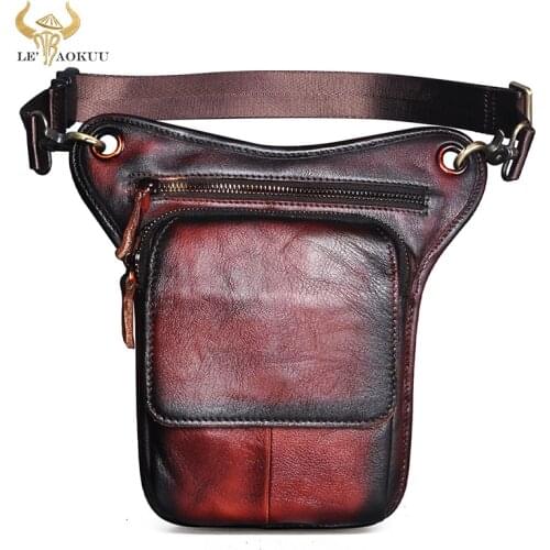Hot Sale Top Quality Soft Leather For Women Men Male Female Travel Small Belt Messenger Bag Fanny Waist Pack Drop Leg Bag 211-1