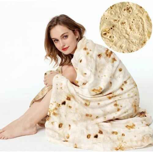 Mexican Burrito Mat Trendy Lunch Break Blanket Nordic Digital Printing Air Conditioning Blanket Home Flannel Blanket