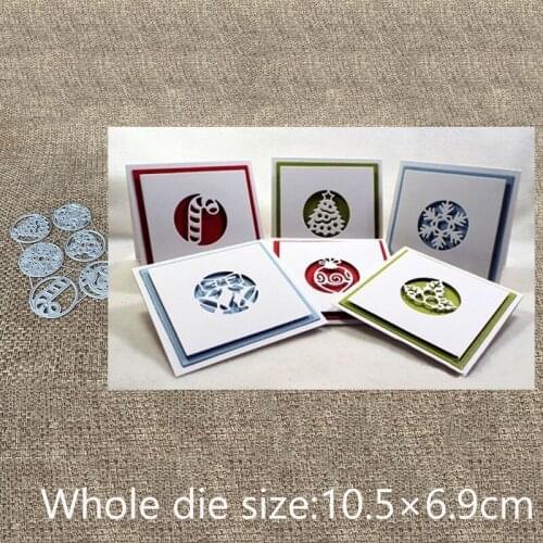 XLDesign Craft Metal Cutting Die die cuts 6pcs Christmas rings decoration scrapbook Album Paper Card Craft Embossing die cuts