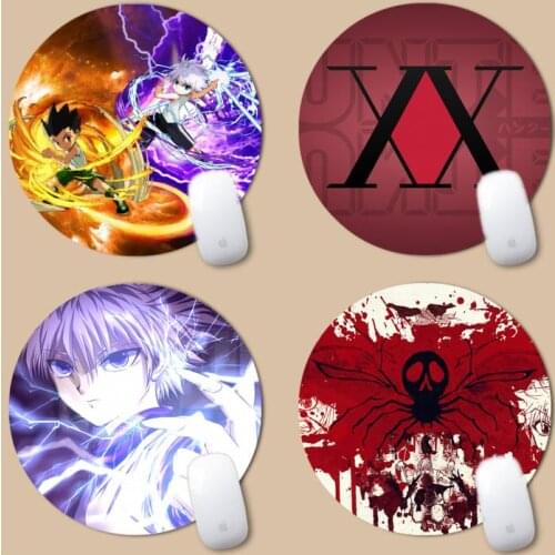 Hunter X Hunter Killua Figure Gaming Player desk laptop Rubber Mouse Mat Round Non-slip Cushion