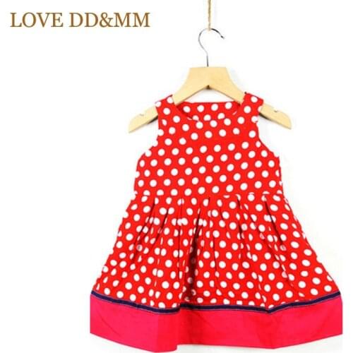 LOVE DD&MM Girls Dress New Summer Childrens Clothing Kids Lovely Dot Sleeveless Fashion Princess Costume Dresses Tutu