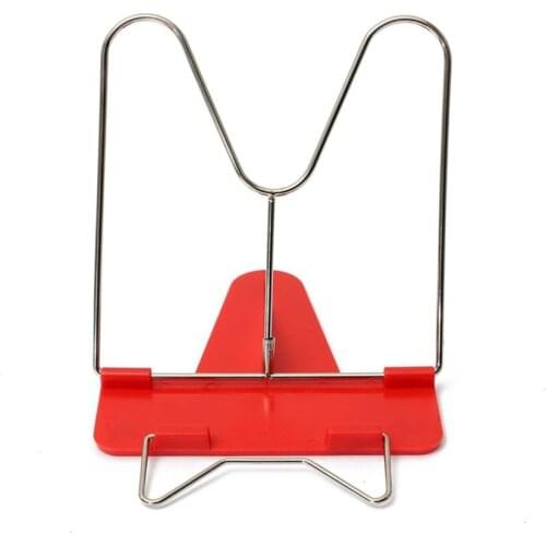 Adjustable Foldable Reading Book Stand Document Holder Desk Office Supply Stainless Steel Rack Plastic Base Reading Boo