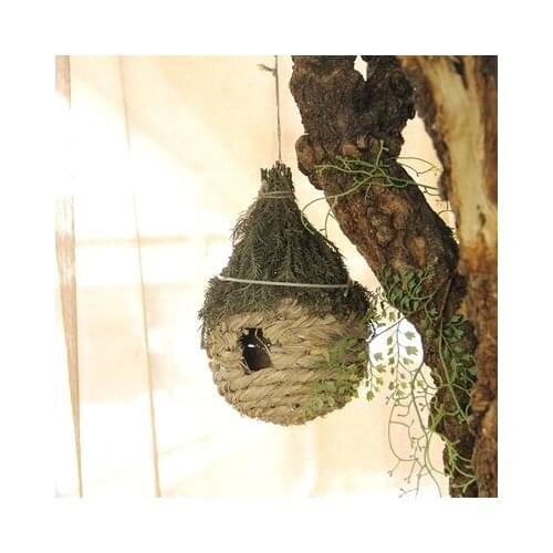 Handmade grass weaving hanging Birds nest, decorative hanging hanging American country garden pendant