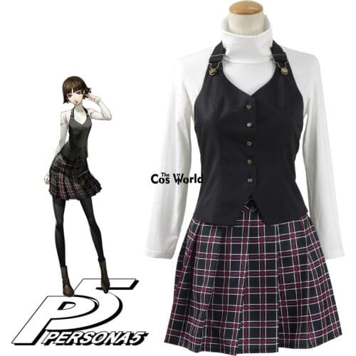 Persona 5 Makoto Niijima Queen School Uniform Dress Outfit Games Cosplay Costumes