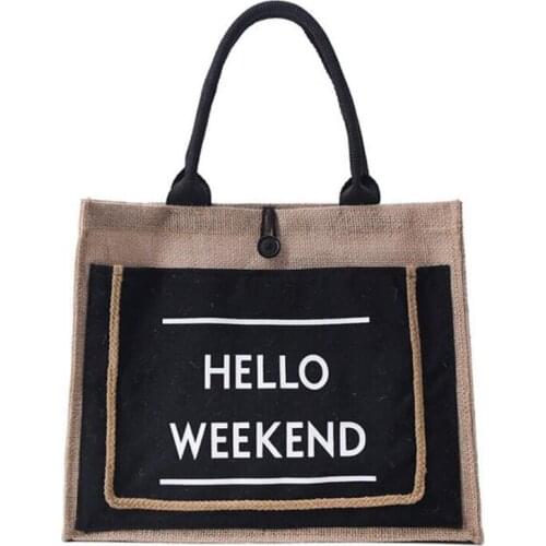 European Style Linen Cotton Tote Handbags Women Female Large Capacity Daily Use Shopping Bag Shoulder Bag