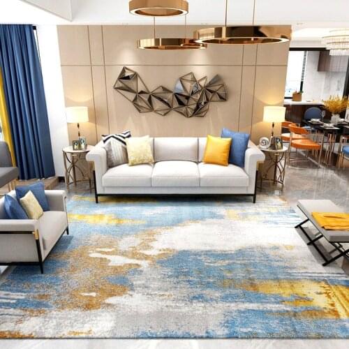 Light Luxury and Simplicity Carpet Post-Modern American Living Room Coffee Table Carpet European Luxury Bedroom Bed Front Nordic